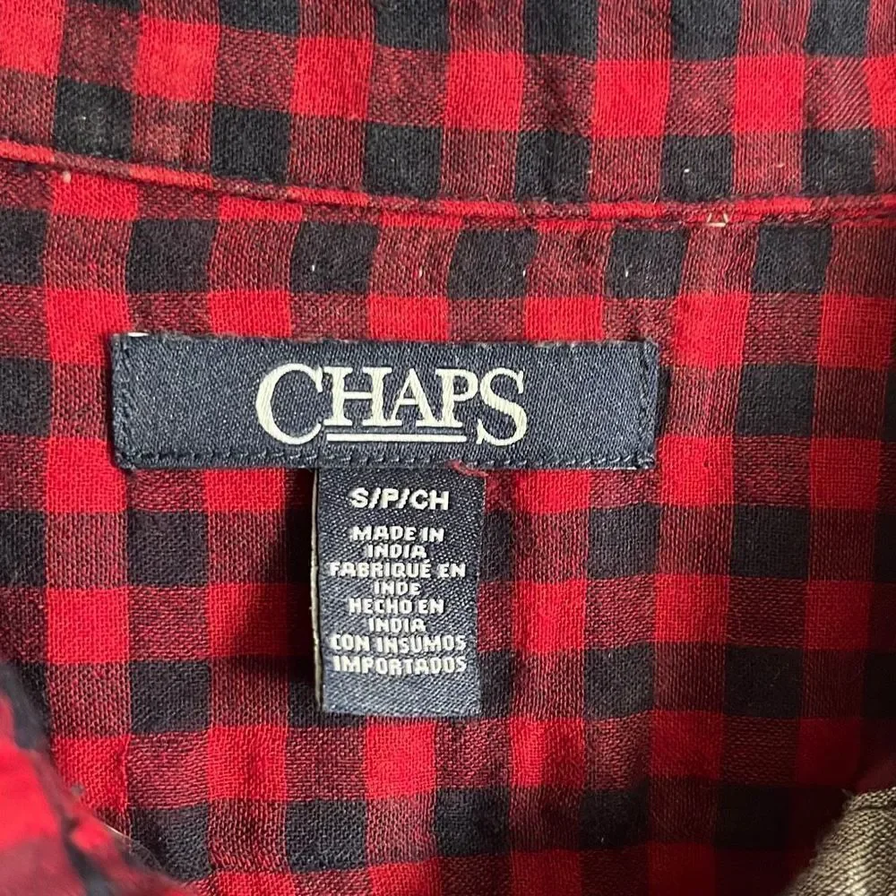 Chaps Plaid Button Down Size Small‎ - Picture 3 of 5